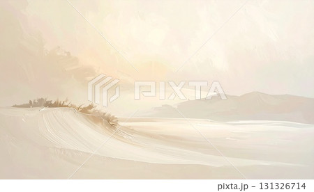 マットアイボリーのアクリルペイント背景 131326714