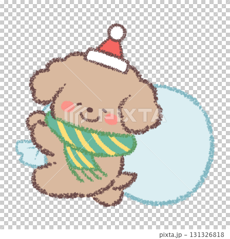 玩具貴賓犬聖誕老人 131326818