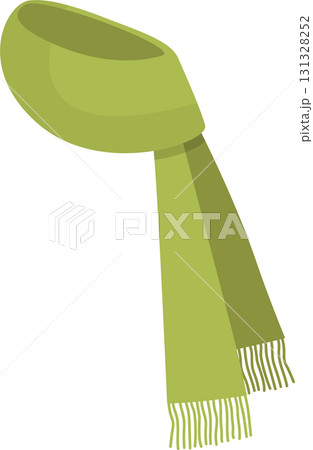 A light green knit scarf with fringe ends, essential for cool weather layering and fashion. 131328252