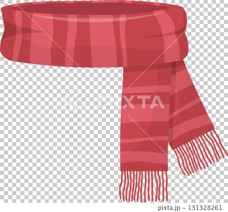 A cozy pink scarf with stripes and tassels, perfect for keeping warm on chilly days and nights. 131328261