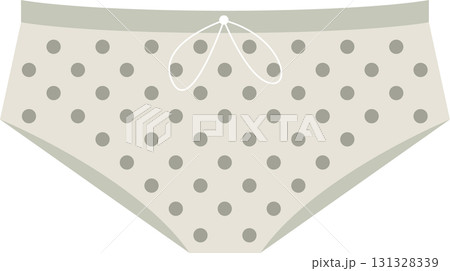 Grey undergarment with polka dots and a white drawstring, suitable for adults or children. 131328339
