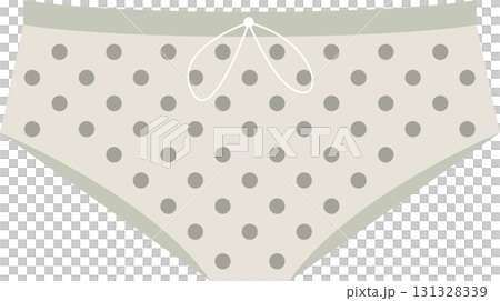 Grey undergarment with polka dots and a white drawstring, suitable for adults or children. 131328339