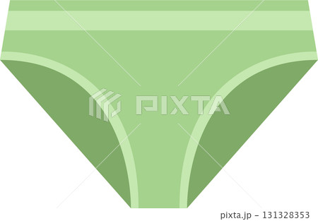 Green underwear with elastic waistband and trim, providing comfort and support for daily wear. 131328353