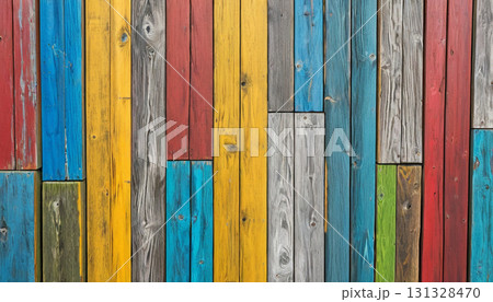 set of colorful wooden boards 131328470