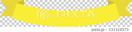 Yellow banner with folded edges. Suitable for headings, promotions, or messages on websites. Yellow banner with folded edges. Suitable for headings, promotions, or messages on websites. 131328573