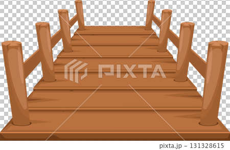 Illustration of wooden steps with railings, ideal for game asset or design project element. Illustration of wooden steps with railings, ideal for game asset or design project element. 131328615