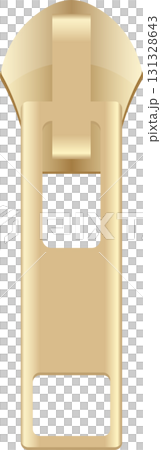 Shiny, golden metallic zipper pull detail, isolated on black background, clean and simple design. Shiny, golden metallic zipper pull detail, isolated on black background, clean and simple design. 131328643