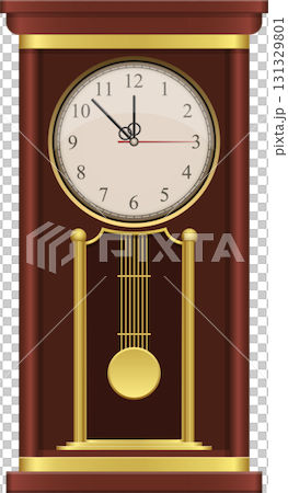 Antique timepiece: A classic pendulum clock strikes a nostalgic chord with its elegant design. 131329801