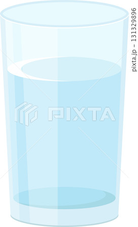 A clear glass filled halfway with a refreshing, transparent liquid, hinting at simple hydration. A clear glass filled halfway with a refreshing, transparent liquid, hinting at simple hydration. 131329896
