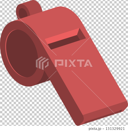 Red whistle isolated against a black background, offering a clear, focused, and detailed image. Red whistle isolated against a black background, offering a clear, focused, and detailed image. 131329921