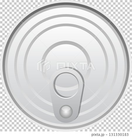 Close-up of a silvery metal can, its pull tab inviting. A symbol of convenience and preservation. Close-up of a silvery metal can, its pull tab inviting. A symbol of convenience and preservation. 131330183