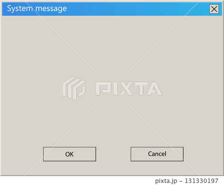 A generic computer window displays a system message with 'OK' and 'Cancel' buttons. A generic computer window displays a system message with 'OK' and 'Cancel' buttons. 131330197