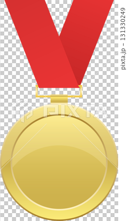 A gleaming gold medal with a vibrant red ribbon, symbolizing achievement and victory in competition. A gleaming gold medal with a vibrant red ribbon, symbolizing achievement and victory in competition. 131330249