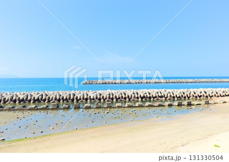 快晴下の自然あふれる藤江海岸 131330504