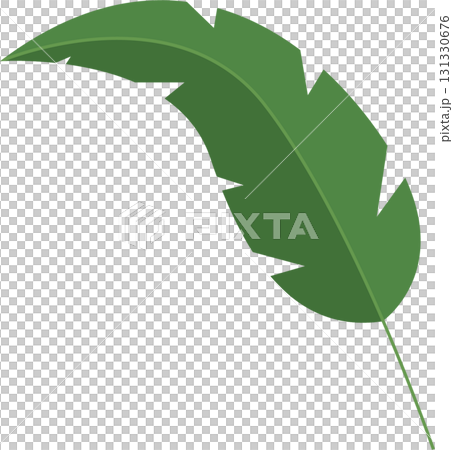 Stylized green leaf with jagged edges, showcasing nature's simplistic beauty. Organic design. Stylized green leaf with jagged edges, showcasing nature's simplistic beauty. Organic design. 131330676