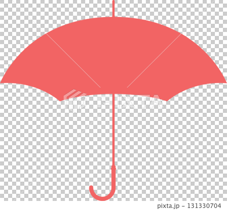 Minimalist salmon-colored umbrella with simple design, offering rain protection and shade. Minimalist salmon-colored umbrella with simple design, offering rain protection and shade. 131330704