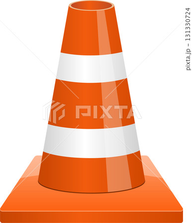 A traffic cone is a safety device used for marking hazards and directing traffic flow. 131330724