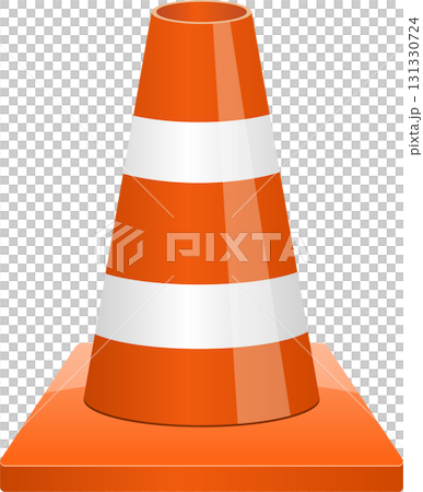 A traffic cone is a safety device used for marking hazards and directing traffic flow. 131330724