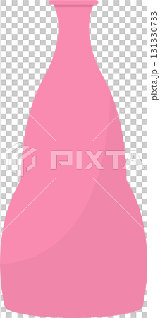 Whimsical pink vase, decorative piece, curves and angles create a unique, charming home accent. Whimsical pink vase, decorative piece, curves and angles create a unique, charming home accent. 131330733