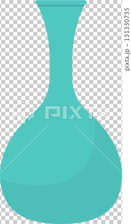 Elegant teal vase with a slender neck and rounded base, showcasing simple yet graceful design. Elegant teal vase with a slender neck and rounded base, showcasing simple yet graceful design. 131330735