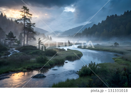 fog in the mountains 131331018