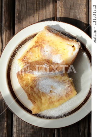 5枚切り食パンを使ったフワとろフレンチトースト 131331212