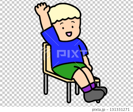 Boy raising hand Boy raising hand 131331271