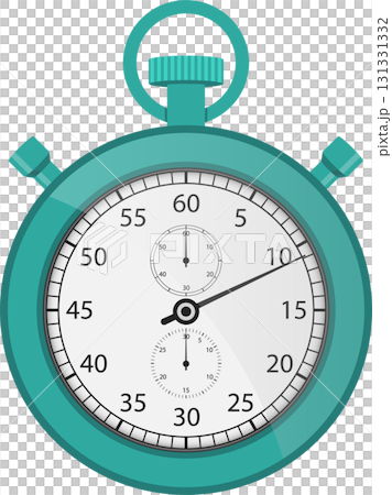 Turquoise stopwatch displaying seconds and minutes with intricate dial and clear time display. Turquoise stopwatch displaying seconds and minutes with intricate dial and clear time display. 131331332