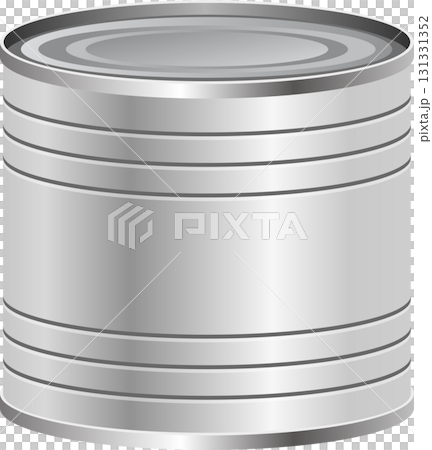 A cylindrical silver metallic can featuring horizontal ridges is isolated on a black backdrop. A cylindrical silver metallic can featuring horizontal ridges is isolated on a black backdrop. 131331352