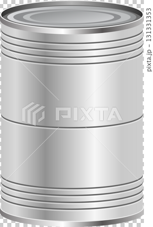 A shiny silver metallic can isolated on a white background, used for food preservation. A shiny silver metallic can isolated on a white background, used for food preservation. 131331353
