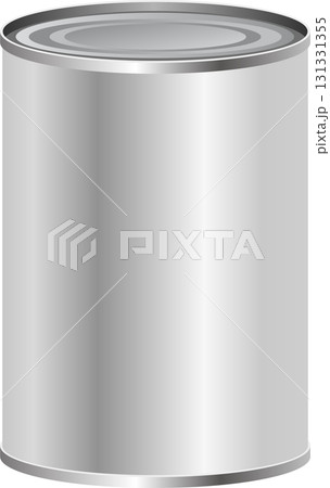 Sleek Metallic Container: A simple and functional design with a silver finish, ideal for storage. 131331355