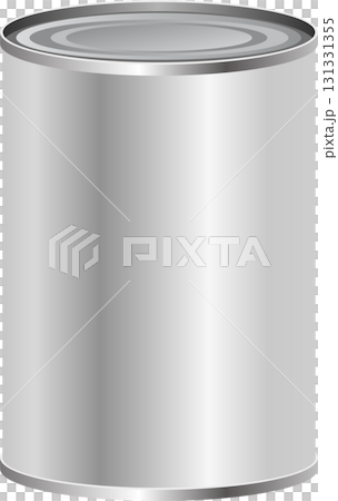 Sleek Metallic Container: A simple and functional design with a silver finish, ideal for storage. 131331355