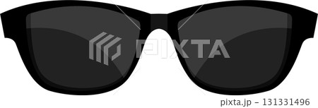 Sleek black sunglasses with a minimalist design for eye protection against the sun's rays. 131331496
