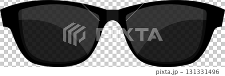 Sleek black sunglasses with a minimalist design for eye protection against the sun's rays. 131331496