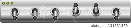 Control panel featuring multiple switches and indicator lights for system operation and settings. Control panel featuring multiple switches and indicator lights for system operation and settings. 131331570