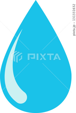 Isolated blue water drop with light reflection, symbolic of purity, freshness, and cleanliness. Isolated blue water drop with light reflection, symbolic of purity, freshness, and cleanliness. 131331632