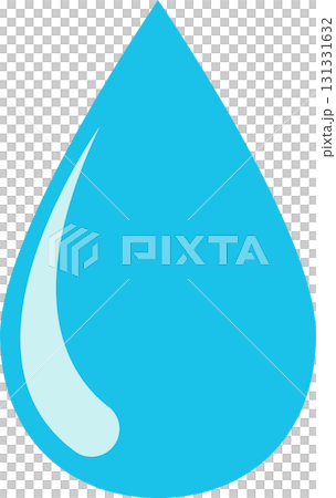 Isolated blue water drop with light reflection, symbolic of purity, freshness, and cleanliness. Isolated blue water drop with light reflection, symbolic of purity, freshness, and cleanliness. 131331632