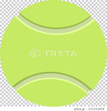 A single tennis ball, light green with curved white lines, against a plain black background. A single tennis ball, light green with curved white lines, against a plain black background. 131331654