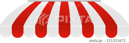 Red and White Striped Awning: a classic design element reminiscent of markets and storefronts. Red and White Striped Awning: a classic design element reminiscent of markets and storefronts. 131331672