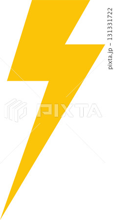 A striking yellow lightning bolt symbol against a stark black backdrop conveys power and speed. A striking yellow lightning bolt symbol against a stark black backdrop conveys power and speed. 131331722