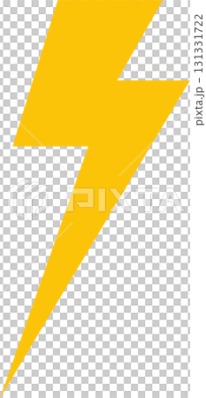 A striking yellow lightning bolt symbol against a stark black backdrop conveys power and speed. A striking yellow lightning bolt symbol against a stark black backdrop conveys power and speed. 131331722