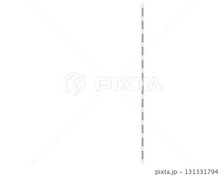 Blank ticket stub featuring rounded corners and a perforated line for detachment purposes. 131331794
