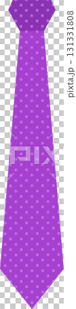 A purple tie with a polka dot pattern, used for formal wear and to enhance fashion outfits. 131331808