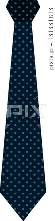 A dark blue tie with light blue polka dots on a black background, long and angular style A dark blue tie with light blue polka dots on a black background, long and angular style 131331813