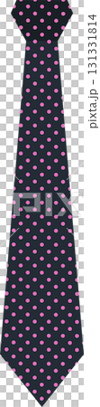 Black tie with pink polka dots, a statement accessory for adding a pop of color and style. 131331814