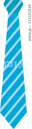 Striped light blue necktie with darker blue accents on black background for formal occasions. Striped light blue necktie with darker blue accents on black background for formal occasions. 131331816