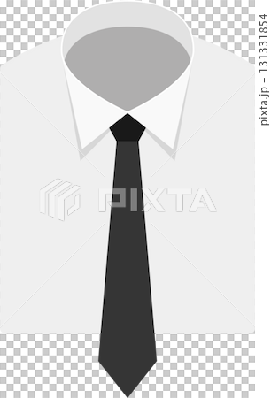 Stylized, professional business attire featuring a gray tie against a white, collared shirt. Stylized, professional business attire featuring a gray tie against a white, collared shirt. 131331854