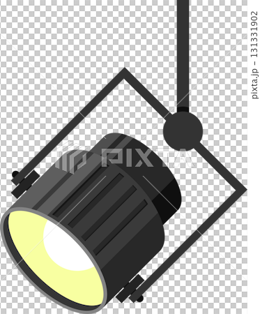 Isolated spotlight illustration illuminating with bright light from a dark and simple design. 131331902