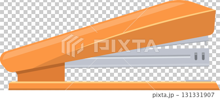 A vibrant orange stapler, ready to bind documents with precision and efficiency on any desk space. 131331907
