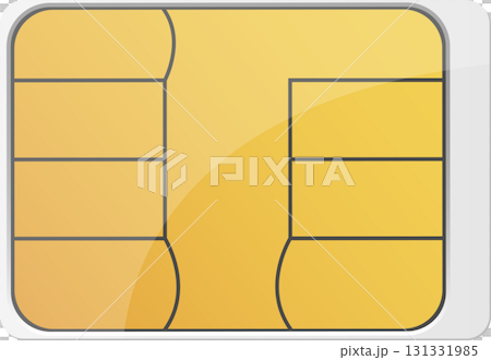 Illustration of a modern subscriber identity module (SIM) card design, ready for mobile use 131331985